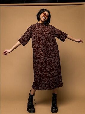 Dressed in LALA Ozzy leopard dress